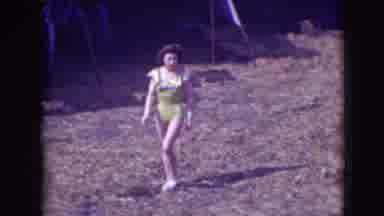 Ringling Brothers Sarasota Florida (1948): Woman Stretches And Adjusts Her Costume