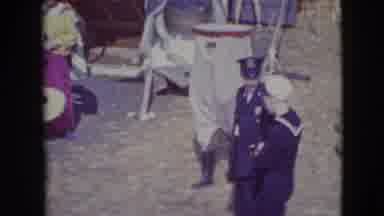 Ringling Brothers Sarasota Florida (1948): People Walking Around In Costumes