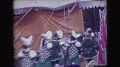 Ringling Brothers Sarasota Florida (1948): Women In Green Dresses Walk And White