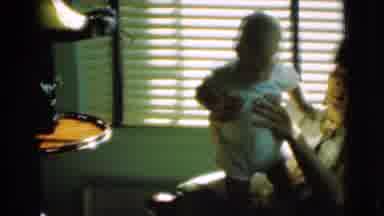 Chatham New Jersey (1951): Lady In Sleeveless Dress Holding Standing Infant In