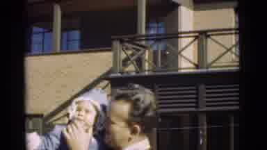 Chatham New Jersey (1951): Dad Shows Baby What ItâS Like To Walk