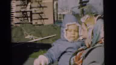 Chatham New Jersey (1951): A Mother Holding A Baby In The Cold