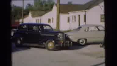 Chatham New Jersey (1951): Ab Old Car Pulling Out Of A Parking Lot