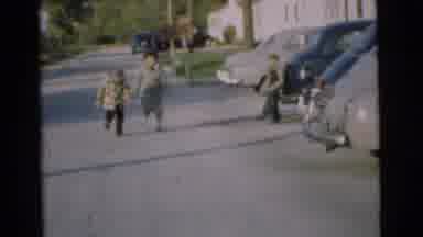 Chatham New Jersey (1951): Boy Wearing Grey Hat And Girl Wearing Grey Plaid Coat