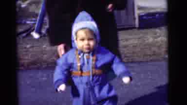 Chatham New Jersey (1951): Baby Learning To Walk And Doing Their First Steps