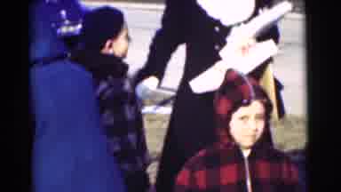 Chatham New Jersey (1951): A Group Of Kids And Women Wear Coats And Organize To