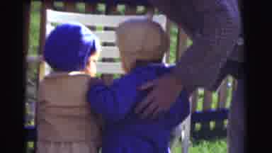 Chatham New Jersey (1951): Young Children Hugging On Beach Chair