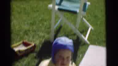 Chatham New Jersey (1951): Two Children Playing In The Backyard