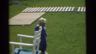 Chatham New Jersey (1951): Child Runs Under The Grass In A Beautiful Outdoor Area