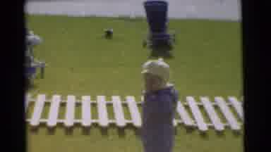 Chatham New Jersey (1951): Young Boy In Blue Outfit And White Hat Curious About