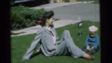 Mom's got game, and it's not just lawn care skills!