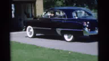Chatham New Jersey (1951): Vintage Car Backing Down Driveway Greeting Onlooker