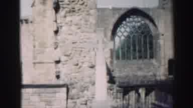 EDINBOURGH SCOTLAND-1952: Exterior Of An Old Stone Church With A Large Cross Out