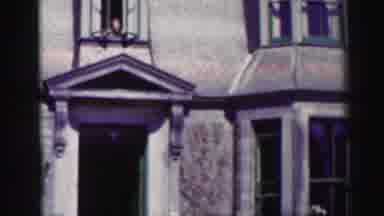 Edinbourgh Scotland (1952): Person Looking Out The Window Of And Old House A Quick