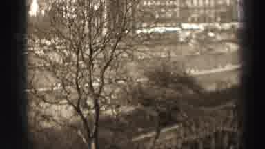 Edinbourgh Scotland (1952): Stone Building And Trees On A Clear Day