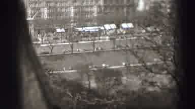Edinbourgh Scotland (1952): Black And White Video Of A City Street Looking Down