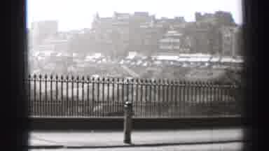 EDINBOURGH SCOTLAND-1952: The City Skyline Of A Village From The Old Days In