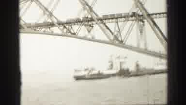 Edinbourgh Scotland (1952): A Large Bridge In The Middle Of The Sea And Ship Was