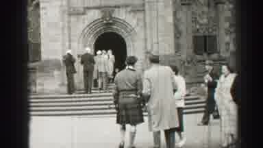 Edinbourgh Scotland (1952): Old Black And White Video Of Church In Scotland With