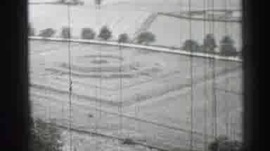 EDINBOURGH SCOTLAND-1952: A Large Field Of Grass Shaped Of Squares And Circles