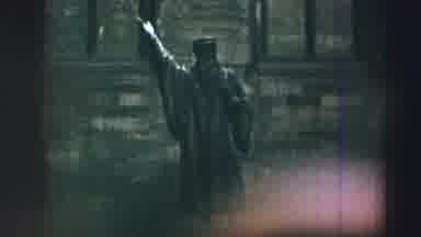 EDINBOURGH SCOTLAND-1952: Old Scholar Statue With Raised Arm