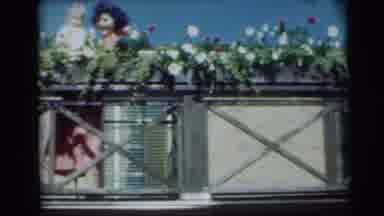 Pennington New Jersey (1954): Vacation Balcony Flowers Mom Baby Flowers Railing