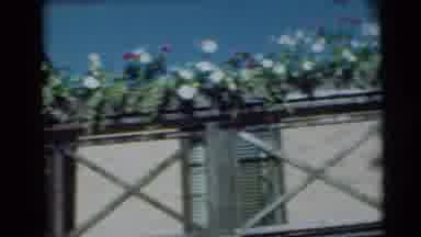 Pennington New Jersey (1954): A Woman On A Balcony With A Baby Looking At Flowers