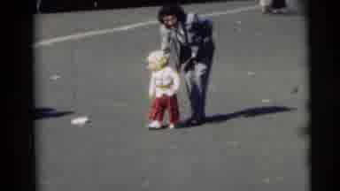 Pennington New Jersey-1954: A Father Guiding His Son As He Takes First Steps