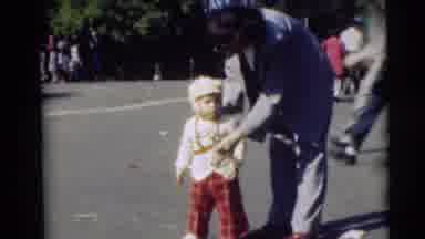Pennington New Jersey (1954): Walking Girl With Her Guardian