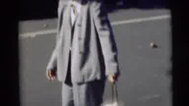 Pennington New Jersey (1954): Woman Walking With Small Child Child Wearing A
