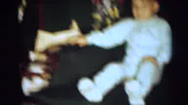 Pennington New Jersey (1954): Boy Playing On The Sofa In His House With Great Joy