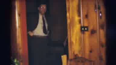 Pennington New Jersey (1954): Parents Mom Dad Glasses Kid Young Running Away And