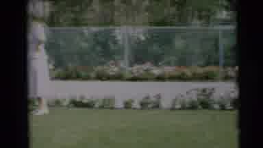 Pennington New Jersey (1954): Man And Woman Stand In Landscaped Yard