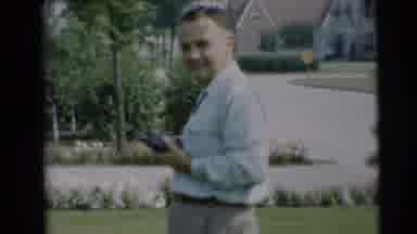 Pennington New Jersey (1954): Young Boy Running Toward Person With A Movie Camera