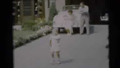 Pennington New Jersey (1954): Apparently A Couple Leaning Against A Car Watching A