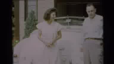 Pennington New Jersey (1954): A Young Woman Strolls Smiling Towards The Camera Arm