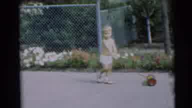 Pennington New Jersey (1954): Very Young Boy Taking His Lawnmower For A Walk On A