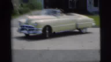 Pennington New Jersey (1955): A Cream Car Backing Out The Driveway Around A Nice