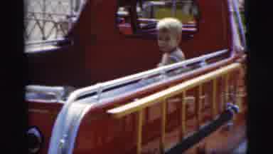 Pennington New Jersey (1955): A Small Child Riding A Train Around The Local Fair