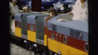 Pennington New Jersey (1955): Train Coal People Family Ride