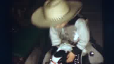 Pennington New Jersey (1955): Young Boy Riding A Fake Toy Horse