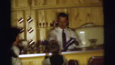 Pennington New Jersey (1955): A Lady And Child Sitting At Bar Seat In Restaurant
