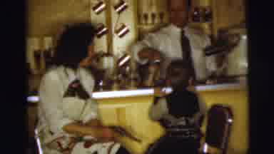 Pennington New Jersey (1955): Man Bartends Presumably For His Wife Boy Presumably