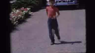 Pennington New Jersey (1955): A Child Stands Around And Then Runs Towards A Lady