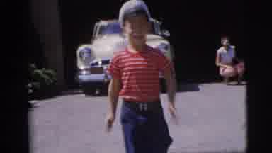 Pennington New Jersey (1955): A Boy Running And Smiling To Take Picture