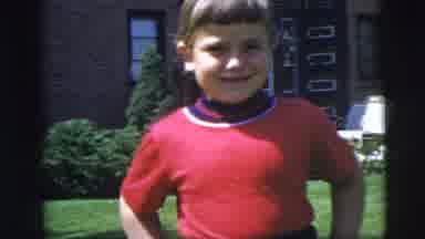 Pennington New Jersey (1955): Young Girl With Braided Hair And Missing Teeth Walk