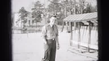 New York City (1956): A Soldier Walking Laughing And Posing For Camera