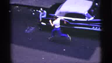 New York City (1956): A Man Is Running To Catch A Ball On Street In Game