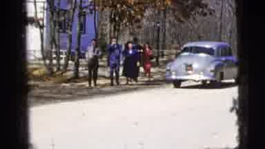 New York City (1956): Five Guys And Girls All Depressed Up Walking Down The Road