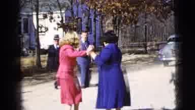 New York City (1956): Two Women Dancing In The Street Camera Cuts To Two Men